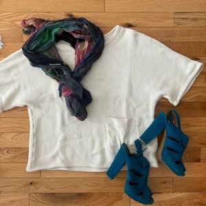 Current Elliot Short Sleeve Sweater - Cream